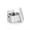 Zeller Dots säilytyslaatikko valkoinen pisteillä 18,0 cm x 25,0 cm 14474