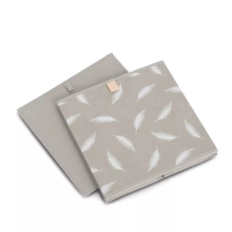 Zeller Feather säilytyslaatikko taupe 32 x 32 x 32 cm 14537