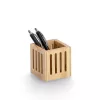 Zeller bambu kynäteline ruskea 8x8x8 cm 15201