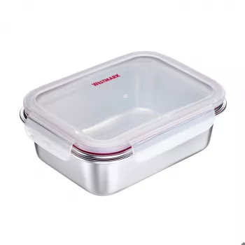 Westmark Rondo ruostumaton teräs säilytysastia elintarvikkeille, 1,3 L, hopea 23682270