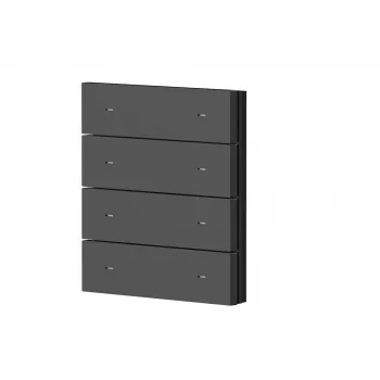 Theben 4-kertainen keinupainikkeen kansi, musta muovi, iONprime PB 4R PBK (9080076)