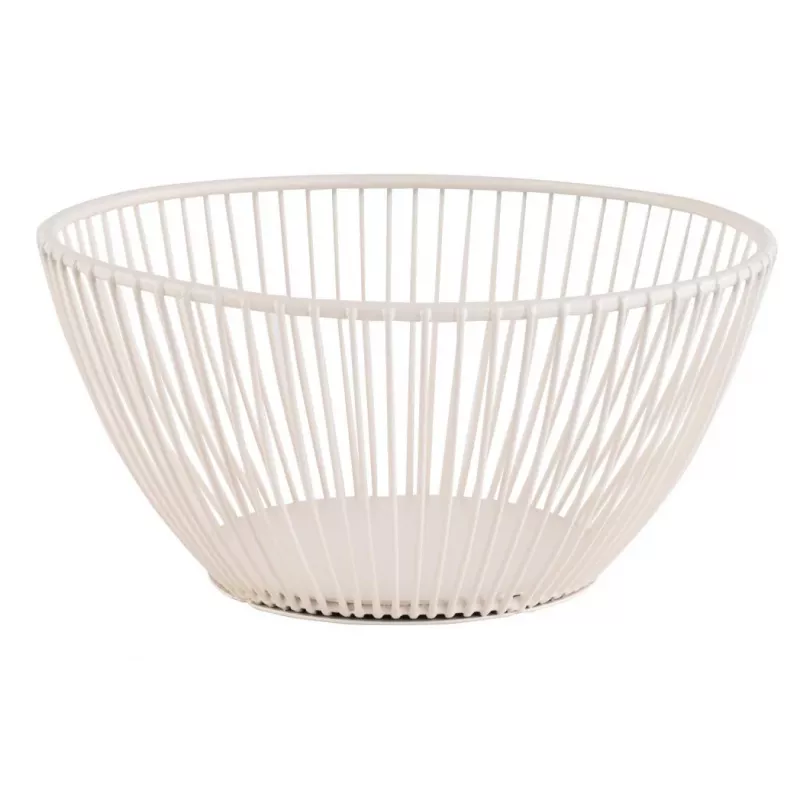 APS SVART pyöreä leipä- ja hedelmäkori, valkoinen metalli, 175 mm 30425