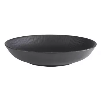 APS syvä lautanen 225 mm musta melamiini pinottava konepesunkestävä lämmönkestävä 85060