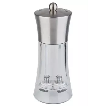 APS 40545 2-in-1 suola- ja pippurimylly 18,5 cm ruostumaton teräs akryyli
