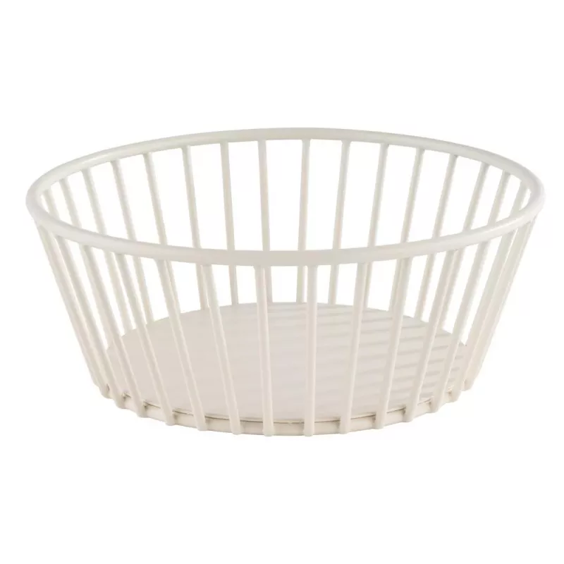 APS URBAN pyöreä leipä- ja hedelmäkori, valkoinen metalli, 170 mm 30430