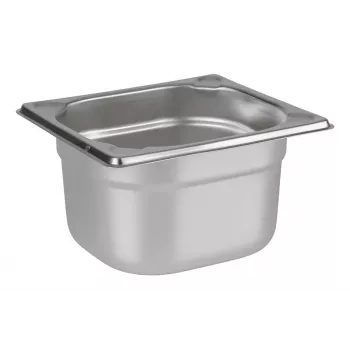 APS GN 1/6 astia 176 x 162 x 100 mm, kromi-nikkeli-ruostumaton teräs, elektrolyyttisesti kiillotettu, 2,1 L 81604