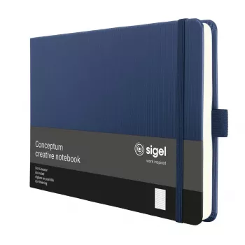 SIGEL Conceptum muistikirja A5 vaakasuunta pisteruudukko tummansininen kovakantinen 132 sivua CO207