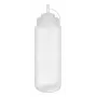 APS puristuspullo 1025 ml läpinäkyvä polyeteeni kierrekorkilla ja sulkukorkilla - 1 kpl (93259)