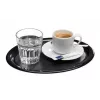 APS KAFFEEHAUS soikea melamiini-tarjoilulautanen, musta, rullattu reuna, 260 x 200 x 15 mm 84251
