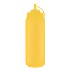 APS puristuspullo 1025 ml keltainen polyeteeni kierrekorkilla ja sulkukorkilla 93260