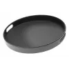 APS Bistro pyöreä tarjoilutarjotin musta 35,5 cm melamiini pinottava konepesunkestävä (84045)