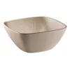 APS NERO neliönmuotoinen tarjoilutarjotin 250 x 250 mm sand melamiini pinottava konepesunkestävä lämmönkestävä 85417