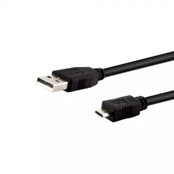 E+P Micro-USB 2.0 -kaapeli B 1m CC549 - musta, 480 Mbps tiedonsiirto, 2A lataus 933290