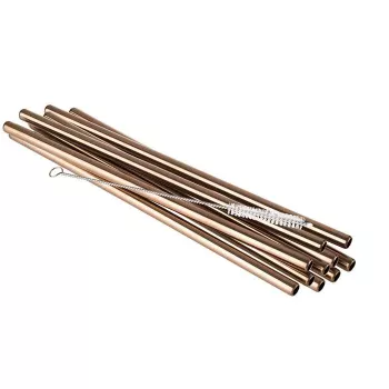 APS ruostumaton teräs -juomapilli, kupari, 215 mm, uudelleenkäytettävä, särkymätön, 1 kpl 93383