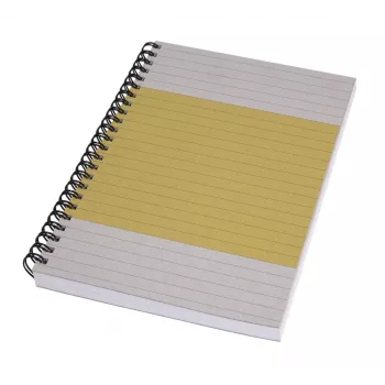 SIGEL Quicknote kirkkaan keltainen muistikirja A5 viivoitettu, keltainen/harmaa pehmeäkantinen, 160 sivua, SN500