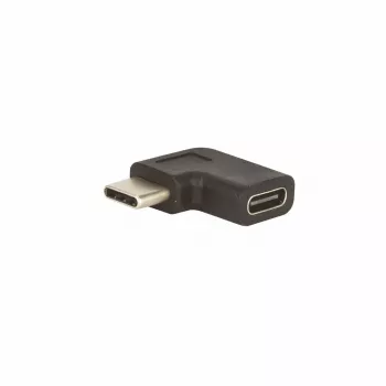 E+P CC377 USB-C kulma-adapteri 270° U-muoto USB-C uros - USB-C naaras 10Gbps 100W PD 4K60Hz musta