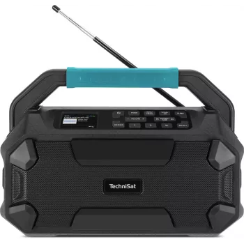 TechniSat VIOLA 231 OD DAB+ & UKW työmaaradio Bluetoothilla, roiskevesitiivis IPX4, musta