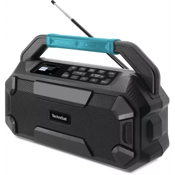 TechniSat VIOLA 231 OD DAB+ & UKW työmaaradio Bluetoothilla, roiskevesitiivis IPX4, musta