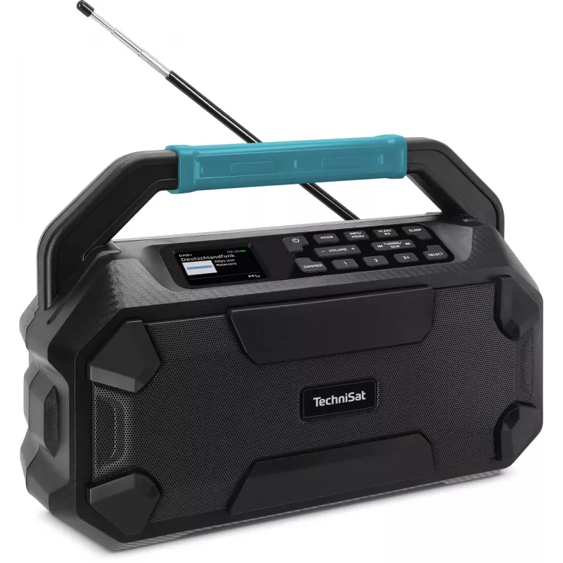 TechniSat VIOLA 231 OD DAB+ & UKW työmaaradio Bluetoothilla, roiskevesitiivis IPX4, musta
