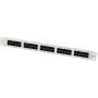 BULLITT CAT 3 ISDN patch-paneeli, 50-porttinen RJ45-liitäntä 8P4C suojaamaton, 19 inch 2U räkkiasennus, musta