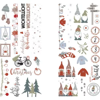 Rayher koriste-esine siirtokalvo Nordic Winter monivärinen 2 arkkia (31663000)