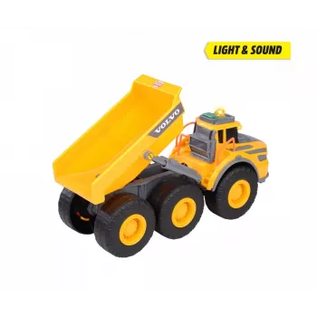 Dickie Toys Volvo A60H nivelrunkoinen dumpperi 1:24 mittakaava työmaakulkuneuvo valolla ja äänellä 203723007
