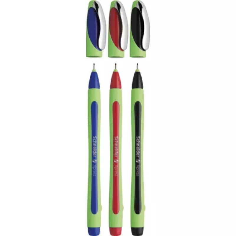 Schneider Fineliner XPRESS 3-osainen sarja (musta, sininen, punainen) 190093