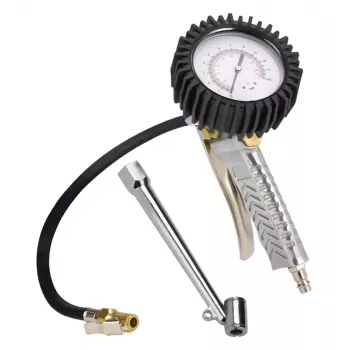 Einhell 4133110 analoginen rengaspainemittari manometrillä, 0–10 bar / 0–145 psi, tyhjennysventtiili