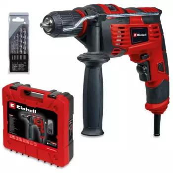 Einhell TC-ID 720/1 E Kit iskuporakone 720 W 5-osaisella poranteräsarjalla ja kantolaukulla 4259846