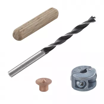 Wolfcraft 2916000 pyökkitappisarja 6 mm, 50 uurrettua tappia + 4 terästapinmerkitsintä