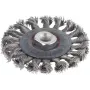 Wolfcraft 2701000 pyöröharja Ø 100 mm ruostumaton teräslanka, 1/4 tuuman (6,3 mm) varsi