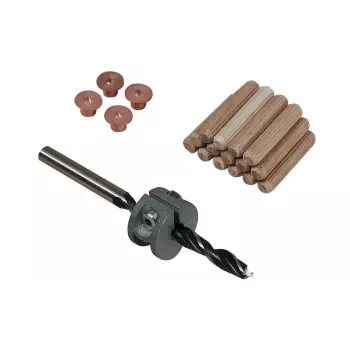 Wolfcraft 8 mm pyökkitappisarja poralla, syvyysrajoittimella ja merkeillä (50 tappia, 56 osaa) 2917000
