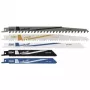 Wolfcraft 3599000 puukkosahanteräsarja, 5 osaa, HCS & bi-metalli, 150/230 mm, 6/18 TPI, yleisvarsi 1/2