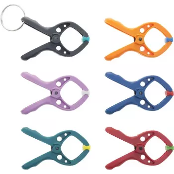 Wolfcraft 3420000 Microfix mini-jousipuristimet, 6-osainen sarja, 20 mm puristusleveys, musta/oranssi