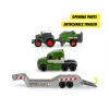 Dickie Toys Fendt Micro Farm Truck 1:64 mittakaava malli perävaunulla - vihreä 203735006