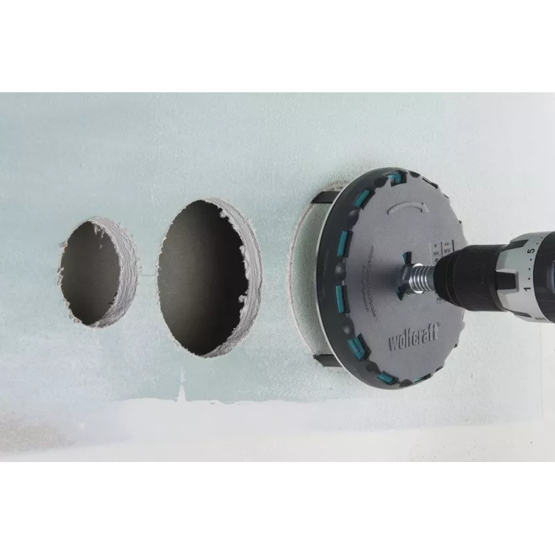 wolfcraft säädettävä reikäsaha 45-130 mm HSS-terillä ja keskiöporalla 5978000