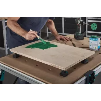 wolfcraft 6166000 puristusleuat Master-työpenkeille, 2 kpl:n pakkaus, musta muovi