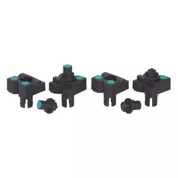 wolfcraft 6166000 puristusleuat Master-työpenkeille, 2 kpl:n pakkaus, musta muovi
