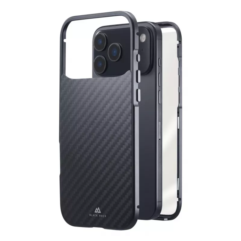 Black Rock Cover 360° lasi Apple iPhone 17 Pro Max:lle, aito hiilikuitu 00080472