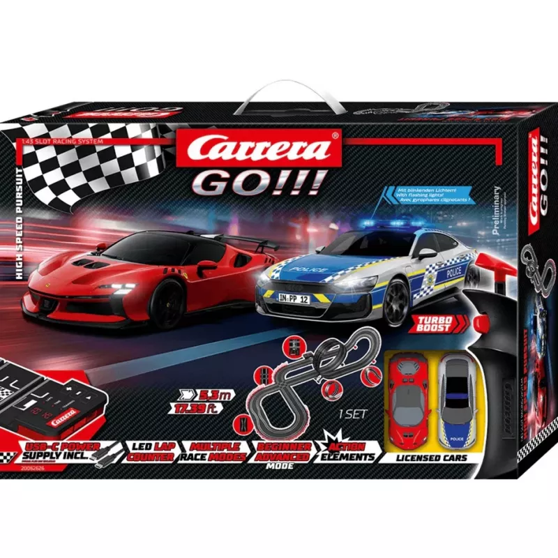 Carrera GO!!! High Speed Pursuit sähköinen rata-autosetti
