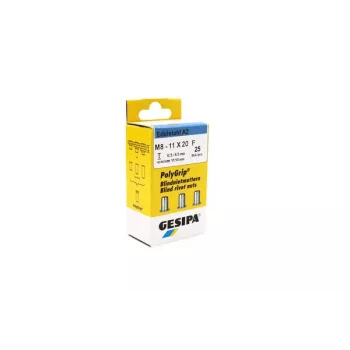 GESIPA PolyGrip® niittimutteri M8 ruostumaton teräs A2, 11x20mm, 25 kpl 1464837