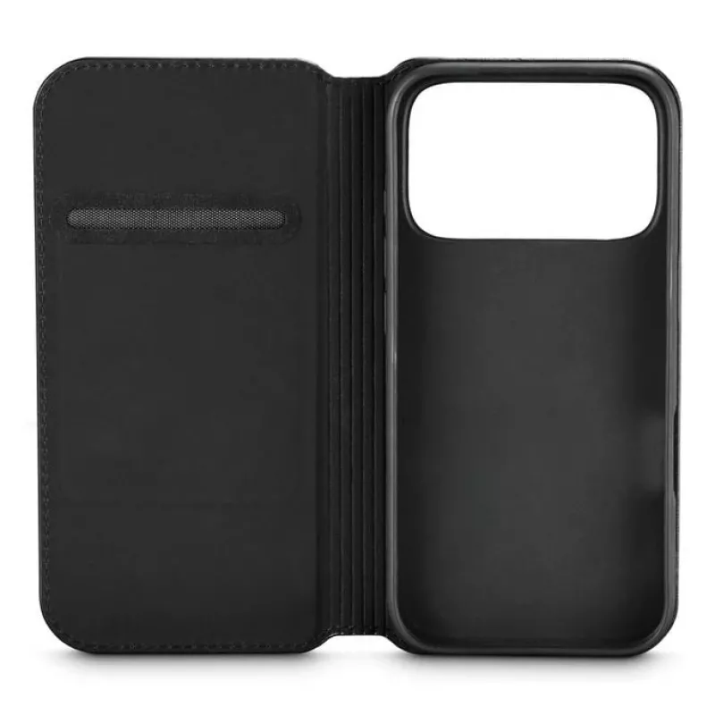 Black Rock Booklet Slim Folio -kotelo Apple iPhone 17 Pro, musta 00080398