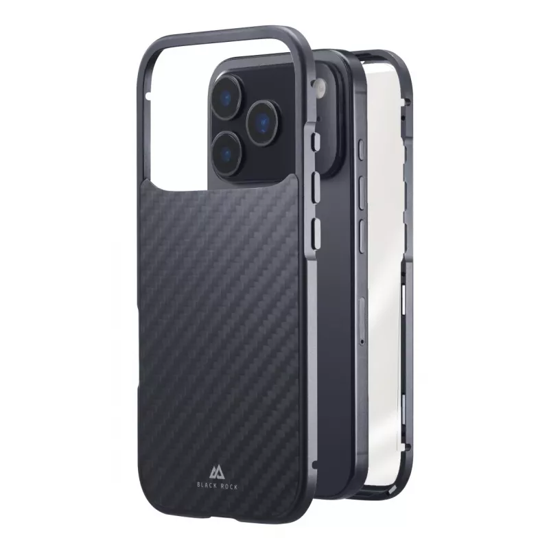 Black Rock Cover 360° -lasi Apple iPhone 17 Pro, aito hiilikuitu 00080399