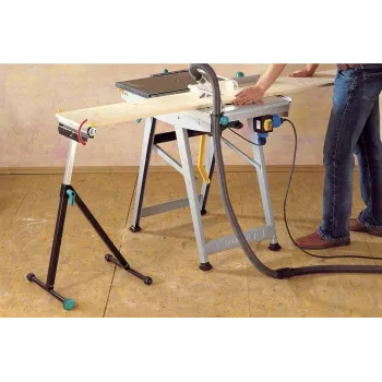 Wolfcraft 6119973 korkeussäädettävä, taitettava rullatuki 60 kg