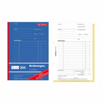 Herlitz laskulomakekirjat A5 2-osainen itsensä kopioiva, 4 kpl:n pakkaus 300003799