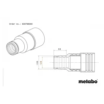 Metabo 630798000 liitosmuhvi standardi Ø28/35 mm
