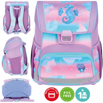 Herlitz Loop -koulureppu 6-9-vuotiaille Seahorse Ocean Lights