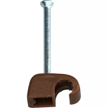 Heinrich Kopp kaapeliklippi naulalla, nipun halkaisija 4-7 mm, ruskea, 50 kpl 342606089