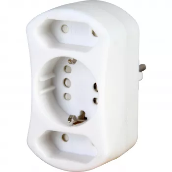 HEINRICH KOPP DUOversal Schuko-europistokesovitin, tyyppi F tyyppiin C, 250 V, 2,5 A, valkoinen 179602001