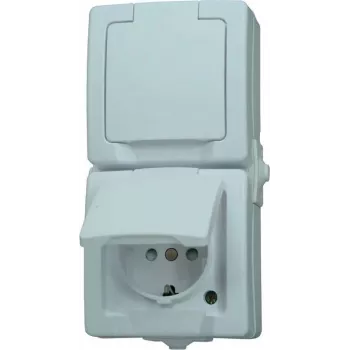 HEINRICH KOPP Paris sukopistorasia 1-osainen puhtaanvalkoinen uppoasennus 16A 250V IP20 lapsilukko 136902009